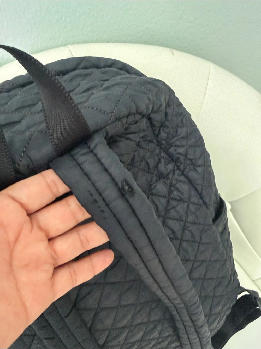 Mz Wallace Metro Quilted Black  Backpack Everyday Pack Read Description